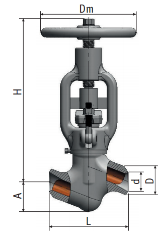 Stop valve 1053-50-0 picture